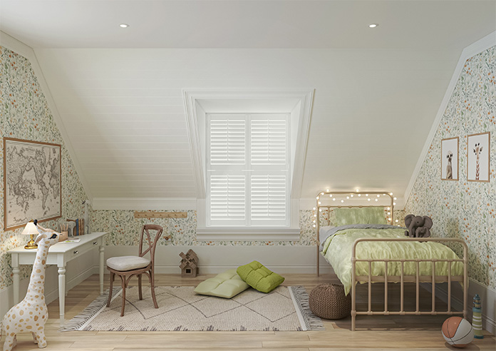 Bromley, Paper White - Tier on Tier Twist&Fit Plantation Shutter - Image 10